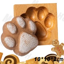 쿠키 커터 나무 쿠키 금형 동물 커터 원래 3D 꽃 엠 보스 베이킹 프레스 도구 크리스마스, 08 cat paw