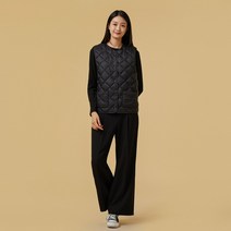 [JAJU/자주] 여 다이아퀼팅 라이트 다운필 베스트_블랙