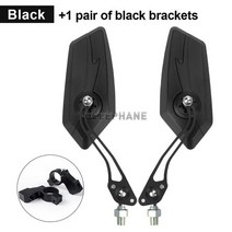 자전거 백미러 사이드미러 후사경 거울 2PCS HD 유리 렌즈 7/8 인치 22mm 핸들 바 산악 조정 가능한 회전식, 옵션 01번 검은 색