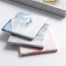 무드 받침 커피 코스타 무지 종이 카페 잔 홀더 도자기 컵 홍차 외국인선물 집들이선물 홈 머그 대 쇼파 소파 티코스터, 쿠팡1 그레이 사각