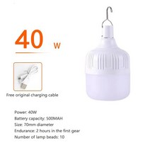 윅랜턴 USB LED 비상 조명 휴대용 텐트 램프 배터리 랜턴 바베큐 캠핑 라이트 야외 전구 20W/40W/80W/100W/, 02 40W, 02 40W