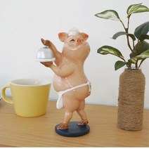코믹피규어 요리사돼지 식당장식소품 신혼부부선물 힐링인테리어 분위기깡패 가성비좋은