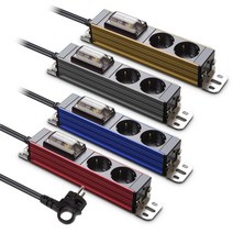 국내생산 안전한 서버탭 고용량 알루미늄 멀티탭 2구 스위치 16A 4000W, 레드, 3m