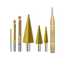 스텝 드릴 비트 슬롯 브로칭 톱 세트 금속 목재 4-12/20/32mm 커터 3 6 8, 7 Pcs