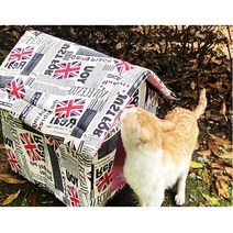 파파모미 길고양이겨울집 방한방수 야외용 하우스, 패턴B