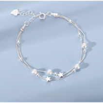 AKIPANDA 삼생행운 순은 팔찌