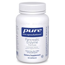퓨어 인캡슐레이션 Pancreatic Enzyme Formula 판크레아틴 효소 60 캡슐, 1통, 60개입