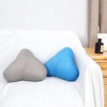 하라홈 비즈 스판 솔리드 다용도 앵글 쿠션 2종, 블루