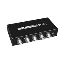 모니터 분배기 셀렉터 프로젝터 DVR용 전원 어댑터 포함 4 포트 SDI 증폭기 1X4, 04=AUplug