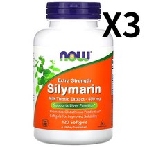 [3병] 나우푸드 실리마린 엑스트라 스트렝스 450mg 소프트젤 120정