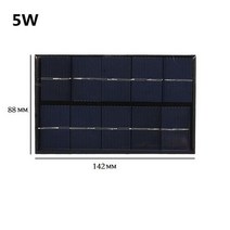 아파트태양광 태양열설치 태양열 집열판 판넬 패널 5W/6W/8W/10W 태양 전지 패널 야외 USB 5V 휴대용 미니, 05 5W black