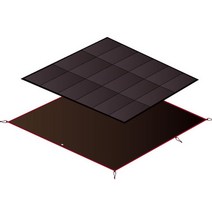 스노우피크 어메니티 돔 매트 시트 SET-121D, 브라운 + SET-121D