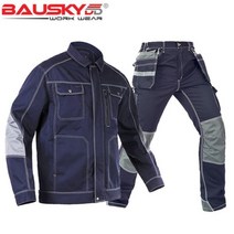 자동차 정비복 작업복 수리 팀복 화가 긴팔 차량, Blue jacket pants_165