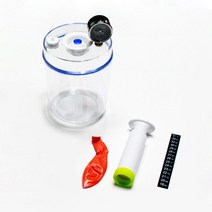 투명 진공 실험장치 (압력계 포함)진공실험