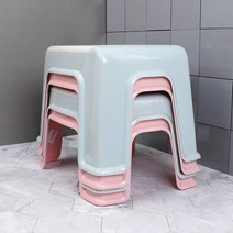 논슬립 원형 사각 이케아 욕실의자 적층형 화장실 앉은뱅이 의자 미끄럼방지 어린이 발받침대, 원형 소 레드