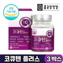 종근당건강 코엔자임Q10 코큐텐 플러스 비타민 셀렌 하루 1캡슐 먹는법, 3박스, 코큐텐플러스 500mg x 60캡슐