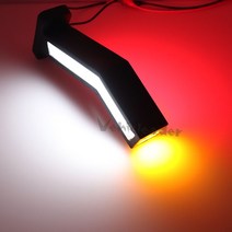 12V - 24V 트레일러 트럭 흐르는 빛 LED 사이드 마커 조명 램프 캐러밴 캐미온 앰버 레드 화이트 2 피스, 한개옵션0