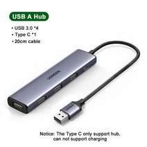 썬더볼트허브 ugreen multi usb 3.0 허브 usb 분배기 usb 용 16, USB 3.0형 C
