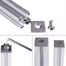 2020 2040 3030 3060 4040 4080 6060 EU 알루미늄 프로파일용 단일 이중 구멍 1pc 프로파일 엔드 캡 커버 플레이트, 2020년 실버