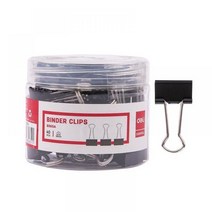 아트박스/델리 DELI 델리 블랙 더블클립 집게 5호 40입 19mm (데스크정리함), (단일상품)E8565A