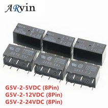 전기릴레이 5개/몫 오므론 릴레이 G5V-2-5VDC 5V 12V 24V 브랜드 새로운 원래 2A 신호 8PIN, 01 G5V-2-5VDC
