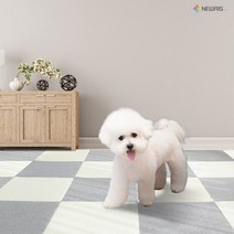 리드탑 강아지 고양이 미끄럼방지 바닥 매트 10P, 브라운