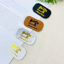 헤세드 핸드메이드라벨 인조가죽라벨-재봉틀 (5개), 4컬러전부