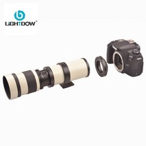 줌카메라 Lightdow 화이트 초망원 수동 줌 렌즈 캐논 니콘 소니 펜탁스 후지 올림푸스 DSLR 카메라용 420, CHINA_Nikon