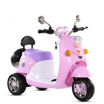 유아 전기 스쿠터 세발 오토바이 충전식 전동 바이크, 핑크 대형 배터리