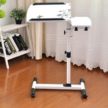 IYES 각도높이조절 이동식 듀얼 사이드 테이블 IY-402, 화이트