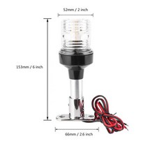 항해등 6 12 인치 led 보트 조명 탐색 방수 스턴 앵커 라이트 4500k 따뜻한 해양 흰색 램프 12 24v, 모델 3 앵커 라이트