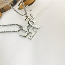 남자 목걸이 만자 목걸이 절모양 팬던트 써지컬스틸 커플 남녀공용 [뉴핑크플레이스]