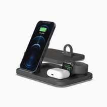 리큐엠 5 in 1 멀티 무선 충전기 QWCQ5100 그레이