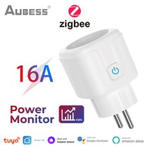 TUYA 스마트 전원 플러그 Zigbee EU 16A 전원 모니터 타이밍 스마트 홈 무선 콘센트 Alexa Echo Google Home Yandex 지원, 16A zigbee plug_5pcs