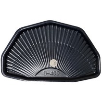 정육트레이 스티로폼 배달 일회용 포장 스티로폼접시 PSP용기 회 정육 400호 검정 400EA