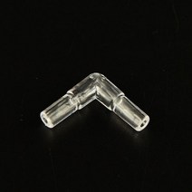 투명 엘보 커넥터 플라스틱 어항 수족관 공기 라인 튜브, One Size, Clear