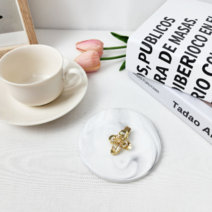 골드 플라워 비즈라인 미니 앞머리 집게핀