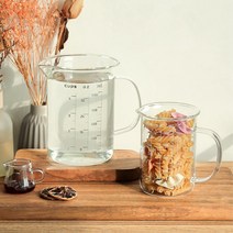 베이킹 손잡이 500ml 1L 내열유리 계량컵 비중컵 요리, 계량컵 500ml