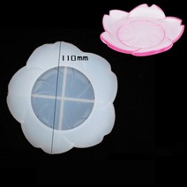 레진몰드 레진트레이몰드 콘크리트 심장 모양 실리콘 금형 DIY 수제 에폭시 수지 보석 보관 트레이 석고, 한개옵션1, 10 Flower