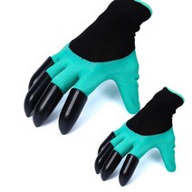 방수되는 원예장갑 흙파기 갈고리 양손형 / 갯벌장갑 가드닝 산업장갑 반코팅장갑 방수장갑 코팅장갑 조개캐기 발톱장갑 화훼장갑 텃밭 농장 밭관리 농사 화분 화분키우기 적과용장갑, 브라운