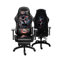 마블 스튜디오 어벤저스 게이밍의자 게이밍체어 게임용 스파이더맨 아이언맨 목쿠션 등쿠션포함, A 스파이더맨 여  + 알루미늄 + 조절가능