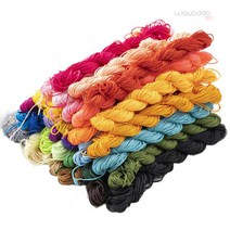 와요또 1mm 1.5mm 폴리 매듭 팔찌 끈 매28컬러 수공예 끈팔찌, 1.5mm(13m), 18.진보라