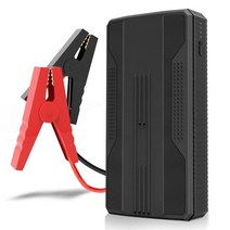 차량용 배터리 점프 스타터 파워 뱅크 휴대용 12V 시동 장치 휘발유 디젤 자동 비상 배터리 부스터 충전기 20000mAh, 02 Black