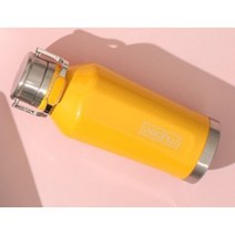 마이베비 콰트로캔틴 핸들 손잡이 보온 보냉 스텐 명품 브랜드 카페 커피 음료 여행 운동 등산 운전 캠핑 텀블러 290ml, 스파클 옐로우