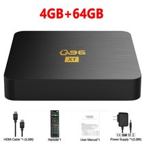 tv TV 박스 Q96 X1 스마트 안드로이드 12 올위너 H3 쿼드 코어 2.4G 와이파이 8K 셋톱 8GB + 미디어 플레이, [01] EU Plug, [02] 4GB-64GB