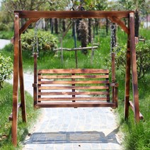 통나무 나무 그네 조립식 정원용 흔들의자 야외그네 만들기 정원그네