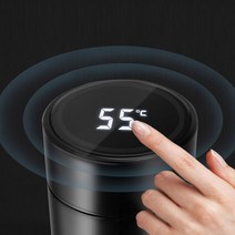 LED 온도표시 보온보냉 텀블러 스텐 스테인레스 결로 차단 잎녹차 거름망 집 회사 캠핑 낚시 등산 소풍, 골드