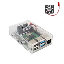 라즈베리파이 4 모델 b용 ABS 케이스 검정색 투명 플라스틱 쉘 이동식 GPIO 커버 용 냉각 팬 포함, 04 Transparent with Fan