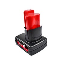 밀워키 배터리 호환 m12 xc 무선 도구용 12v 6000mah 충전식 48 11 2402 48 11 2411 48 11 2401 mil 12a l, 1 조각 6000mah, 1개