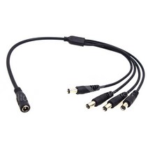 CCTV케이블 AHD HD-SDI 200만 400만 800만 화소 BNC+DC 일체형 영상전원케이블, DC 1대4분배케이블